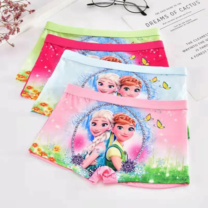 4Pcs/bag Disney Children's Panties ELsa Cartoon Frozen