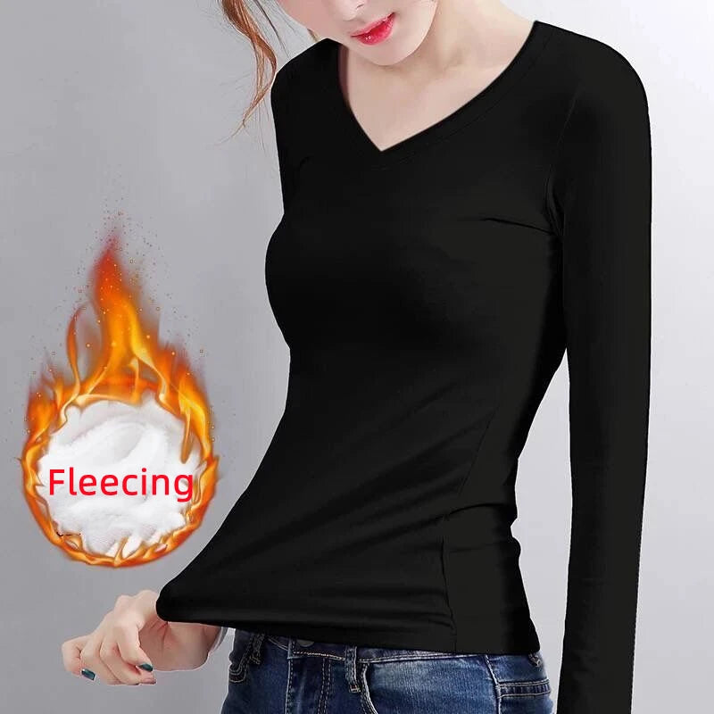 O Neck V Neck Long Sleeve Shirt