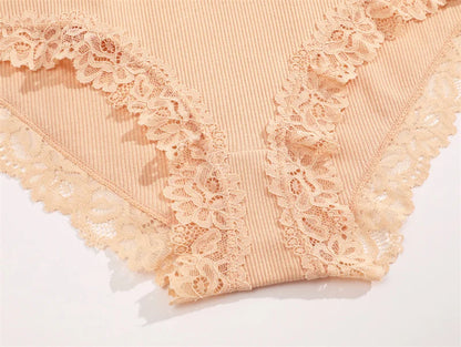 3PCS/Set Sexy Lace Cotton Panties