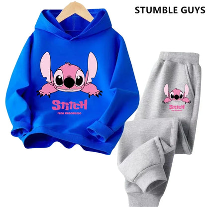 Children Hoodies Stitch  Fashion Pullover Sweatshirt