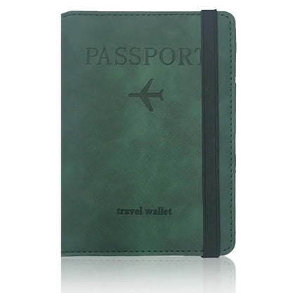 RFID Blocking Leather Card Case Passport Holder