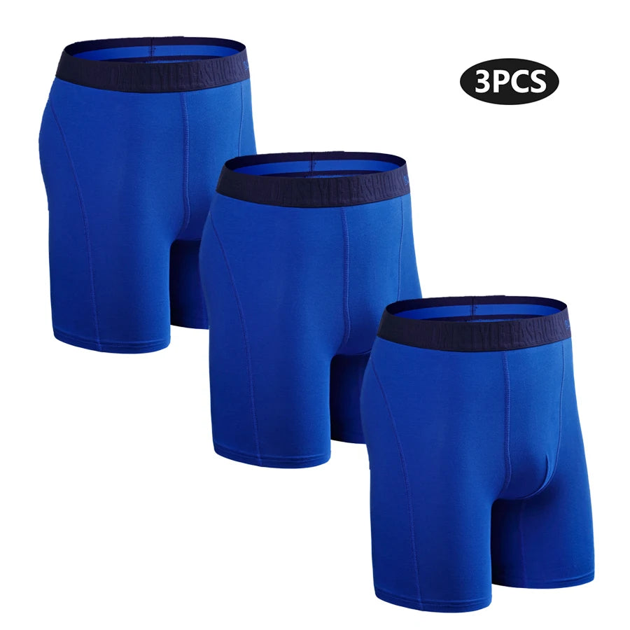 3pcs Long Boxers For Man Underwear