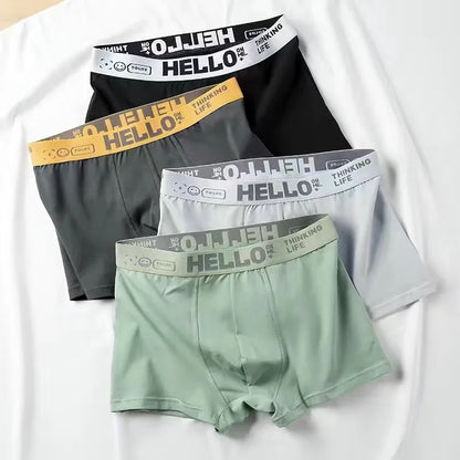 4Pcs Boxer Shorts Men's Underwear Sexy