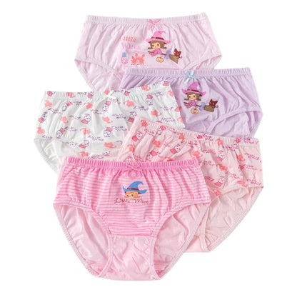 5 Pack/Box Children Panties For Girls Soft Cotton