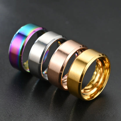 6 Colors Classic 8mm Tungsten Ring