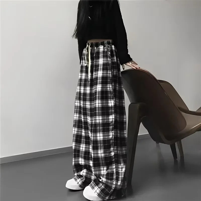 Thin Women Korean Version of High-waisted Wide-leg Pants