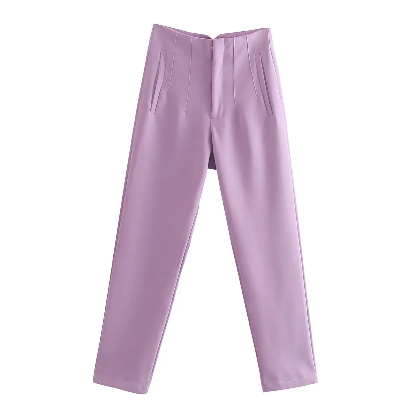 Women Fashion Straight Pants High Waist