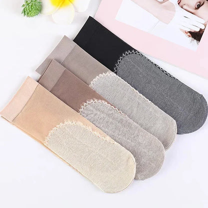 10Pcs Lace Ultrathin Socks Women