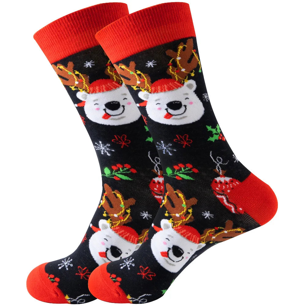 1 Pair Cartoon Santa Claus Men's Socks