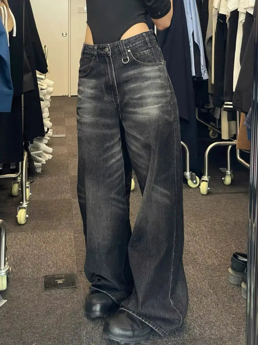 Vintage Black Wide Leg Jeans