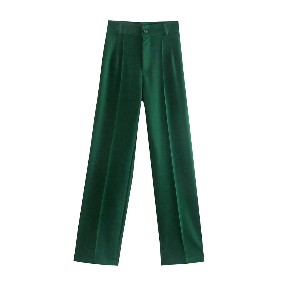 Chic Fashion Office Wear Straight Pants