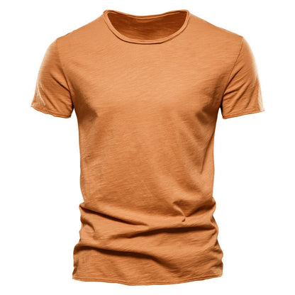 100% Cotton Men T-shirt Casual Soft Fitness