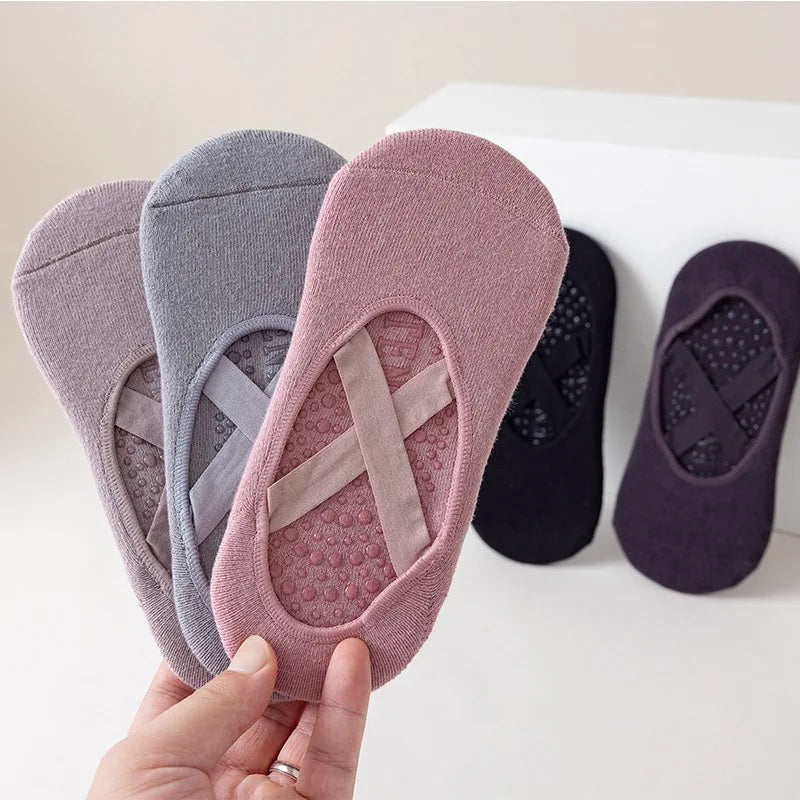 Yoga Socks Women Cotton Silicone Non-slip