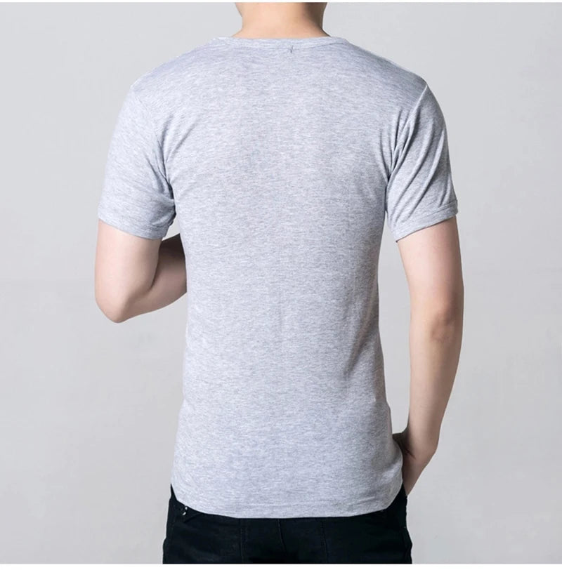 Men's Short Sleeve Top Quality Undershirt Cotton