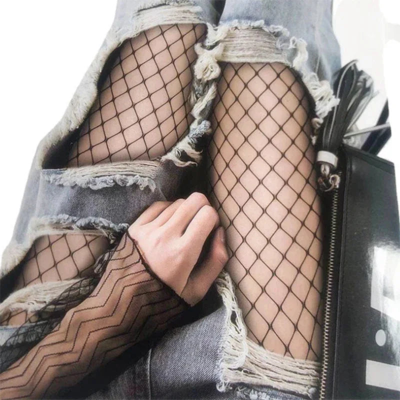 Women Sexy High Waist Fishnet Stockings