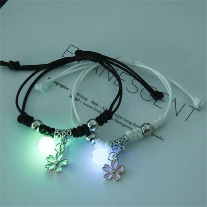 Fashion Luminous Beads Star Couple Bracelet