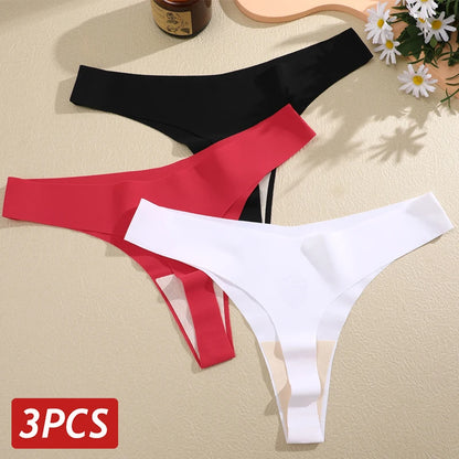 3Pcs/Set Women Seamless Panties Sexy V-Waist