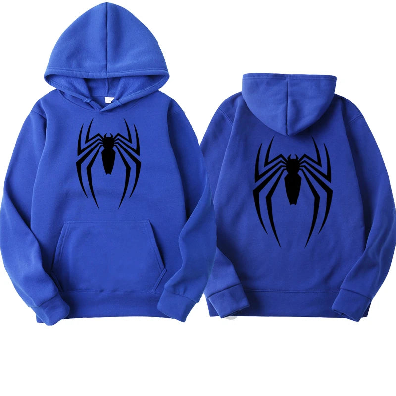 Hoodie Street Fashion Spider Print Sweatshirt