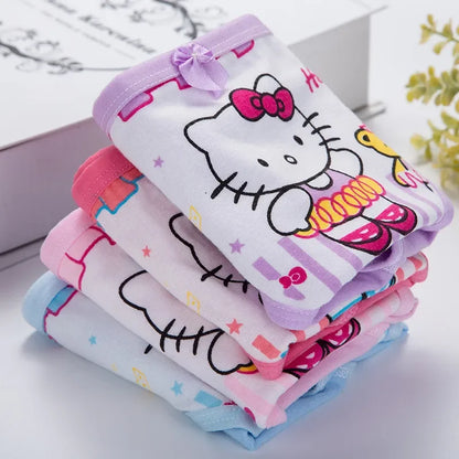 4pcs/Lot Girls  Underwear 100%Cotton Girls Panties