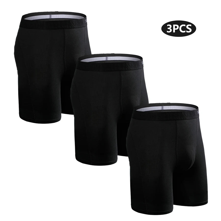 3pcs Long Boxers For Man Underwear