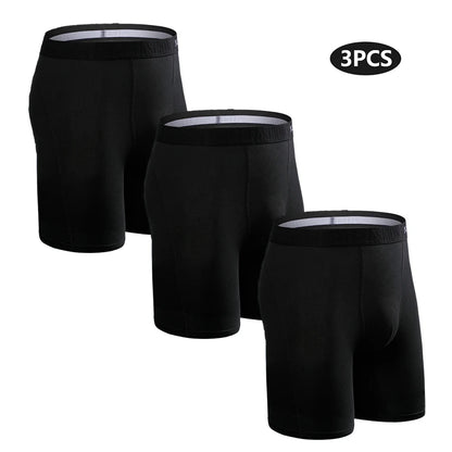 3pcs Long Boxers For Man Underwear