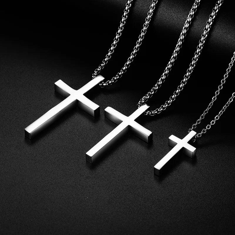 Stainless Steel Cross Pendant Necklace