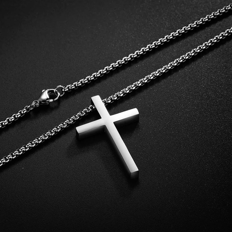 Stainless Steel Cross Pendant Necklace