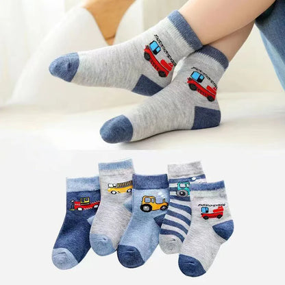 5 Pairs Autumn Winter New Style Children's Socks