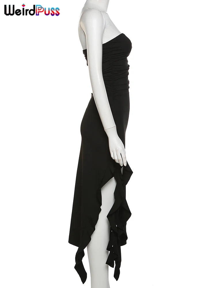 Elegant Strapless Dress Women