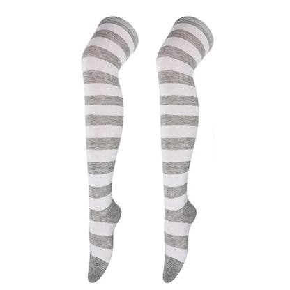 Color Striped Stockings Japanese Over Knee