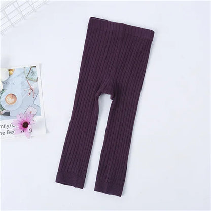 Children's Girls Boys Pants Knitted Leggings