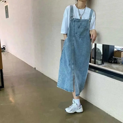 Denim Overall Dress Women Sleeveless Jeans