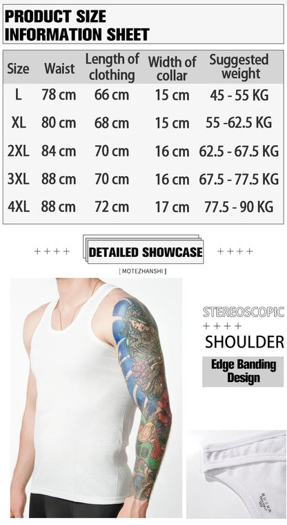 3pcs Men's Tank Top Cotton