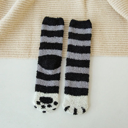 Autumn Winter Socks Cute Cat Claw