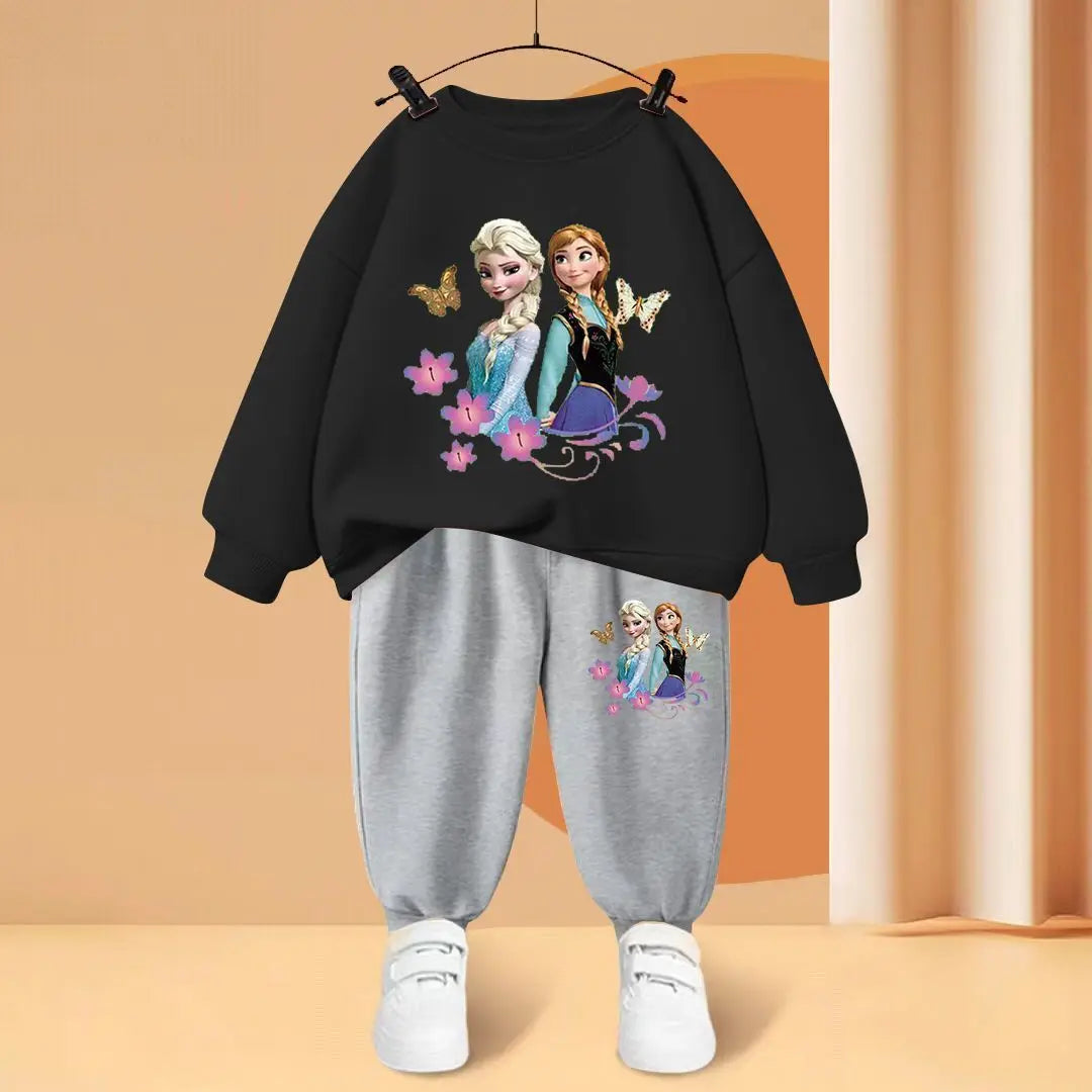 Disney Elsa Princess Print Children's Tracksuit Set