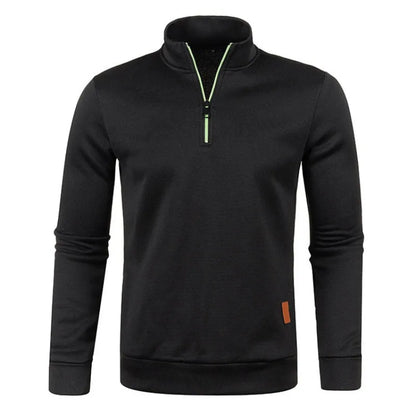 Autumn Men's Half Zipper Sweatshirts Long Sleeve