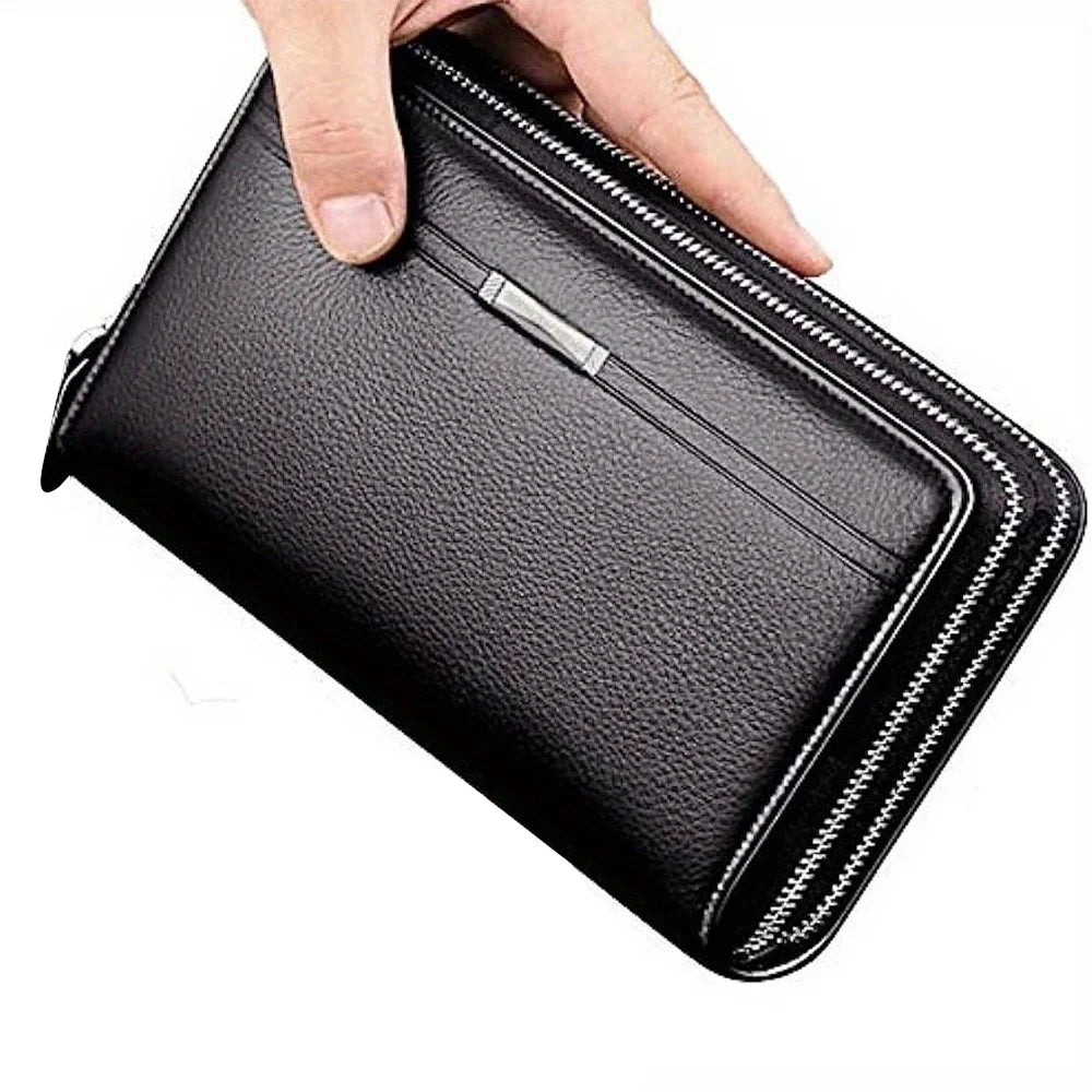 Men Wallet Long Purse Leather Clutch