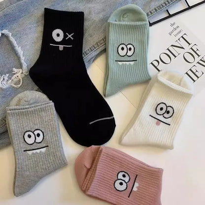 Women's Cute Expression Printed Ankle Socks