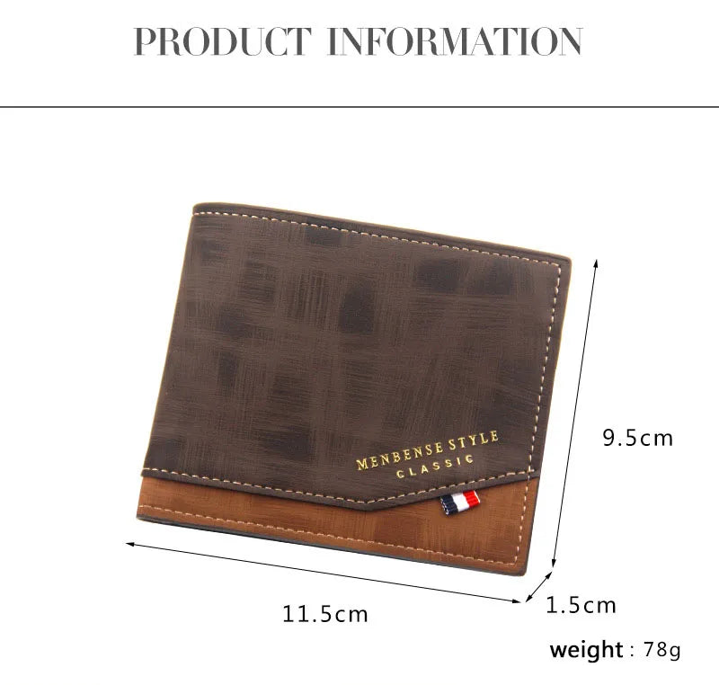 Short Men Wallets Slim Classic