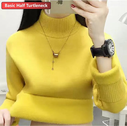 Turtleneck Winter Sweater Women Elegant