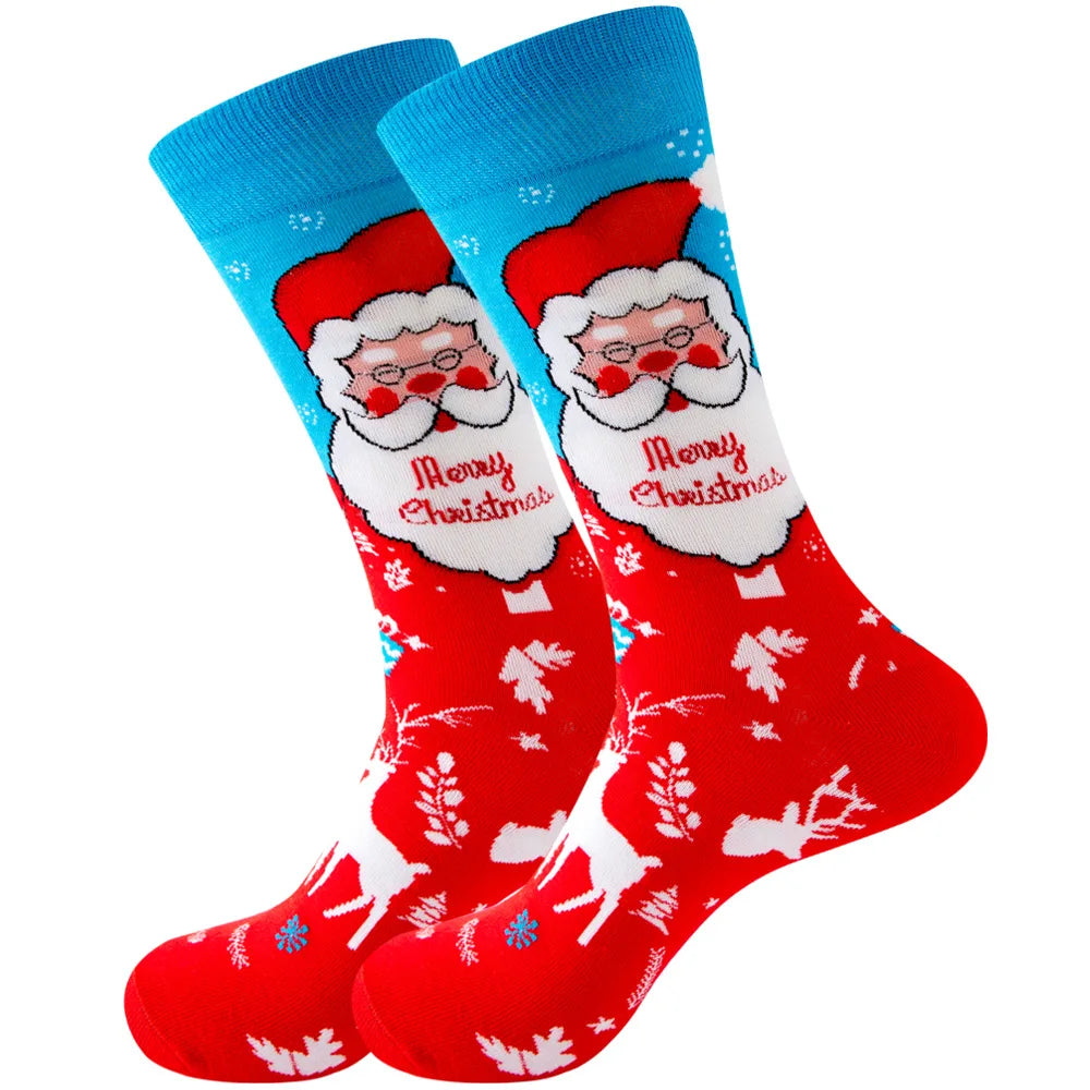 1 Pair Cartoon Santa Claus Men's Socks