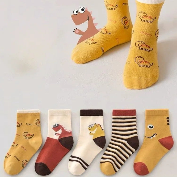 5 Pairs Autumn Winter New Style Children's Socks