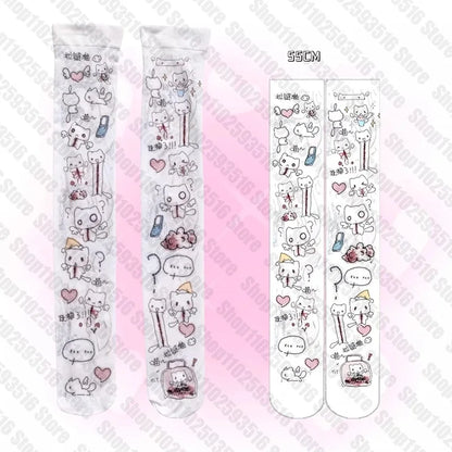 Sweet Over Knee Long Socks Women Sexy Nylon