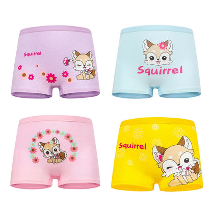 4pcs/Lot Girls  Underwear 100%Cotton Girls Panties