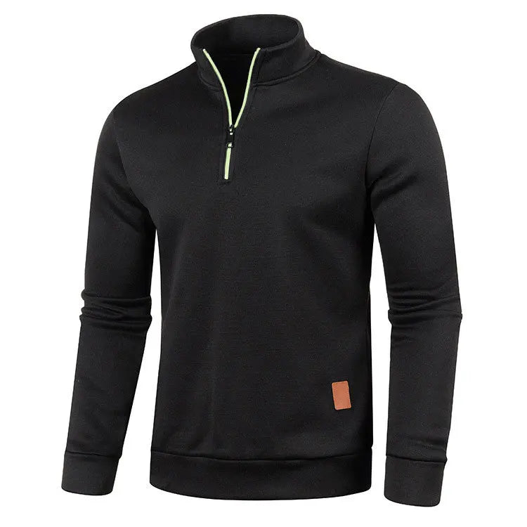 Autumn Men's Half Zipper Sweatshirts Long Sleeve