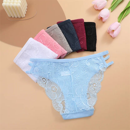 3PC/Set Women's Sexy Floral Lace Panties