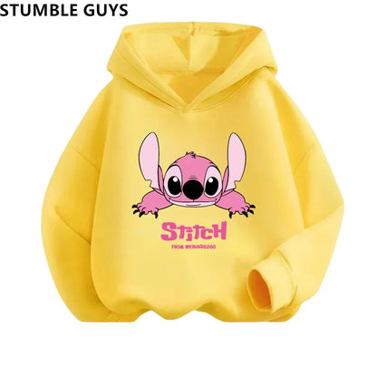 Children Hoodies Stitch  Fashion Pullover Sweatshirt