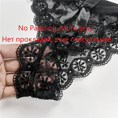 Sexy Lace Thong Women Butterfly Low Waist Panties