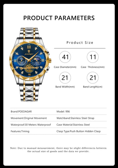 Luxury Man Wristwatch Waterproof