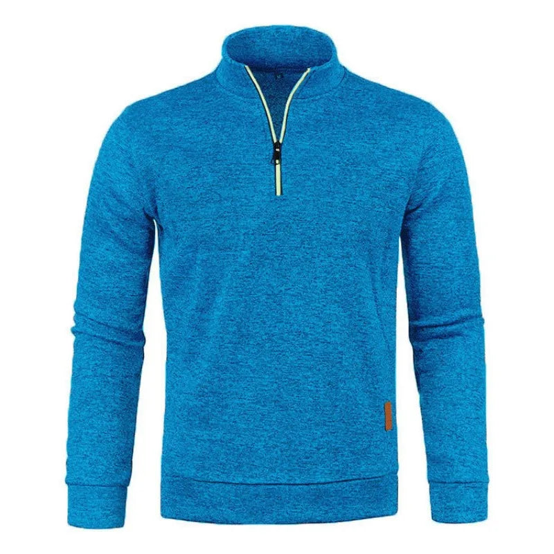 Autumn Men's Half Zipper Sweatshirts Long Sleeve